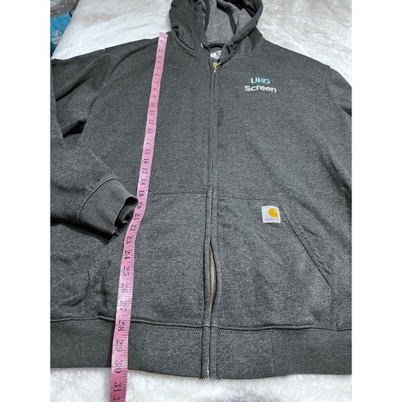 Carhartt logo EKG Screen loose fit sweatshirt jacket womens size 2XL - Picture 5 of 6